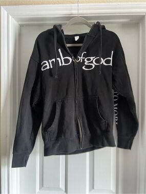 lamb of god Black Zip-Up Hoodie Jacket